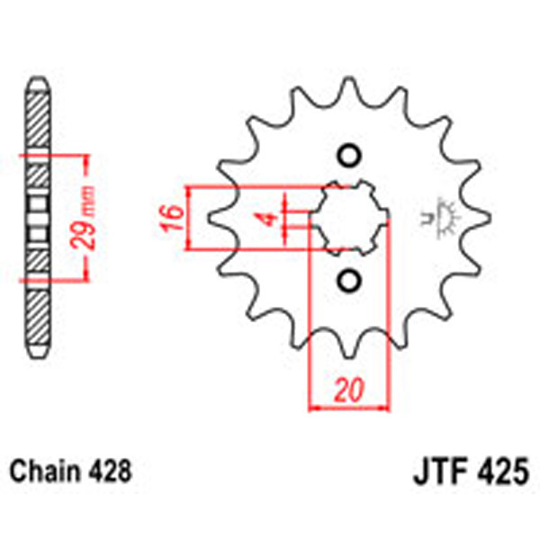 JT JT Gear Box Sprockets G/B 425/416-13T